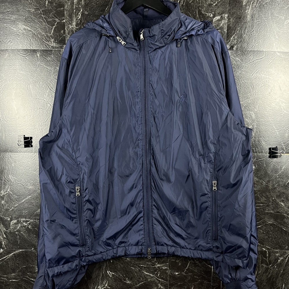 Polo Ralph Lauren Men's Blue Performance Wind Rain Jacket 2XL -NWOT